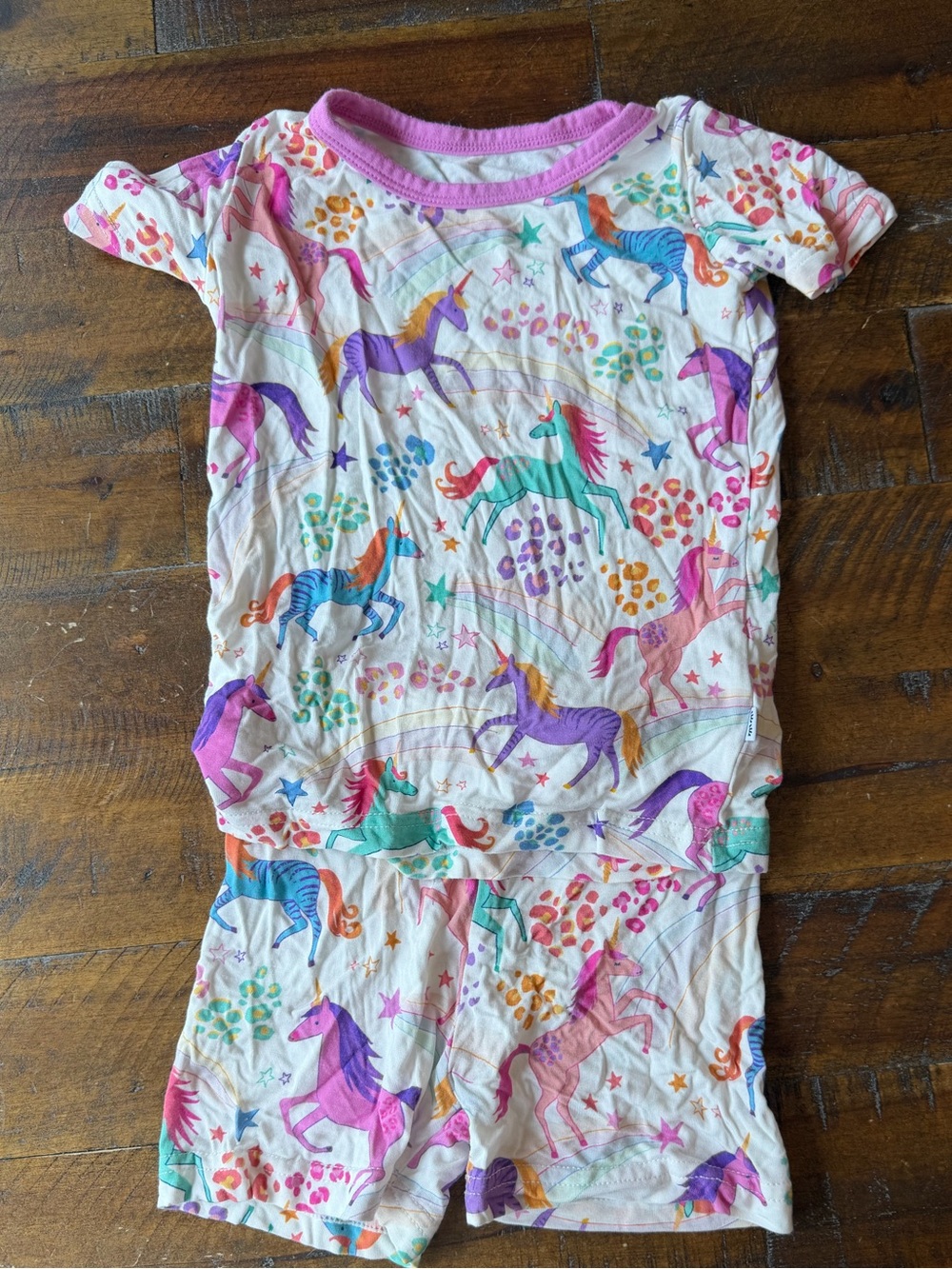 Little Sleepies Girls Unicorn Print Pajama Set in Pink, Purple, Teal, Orange